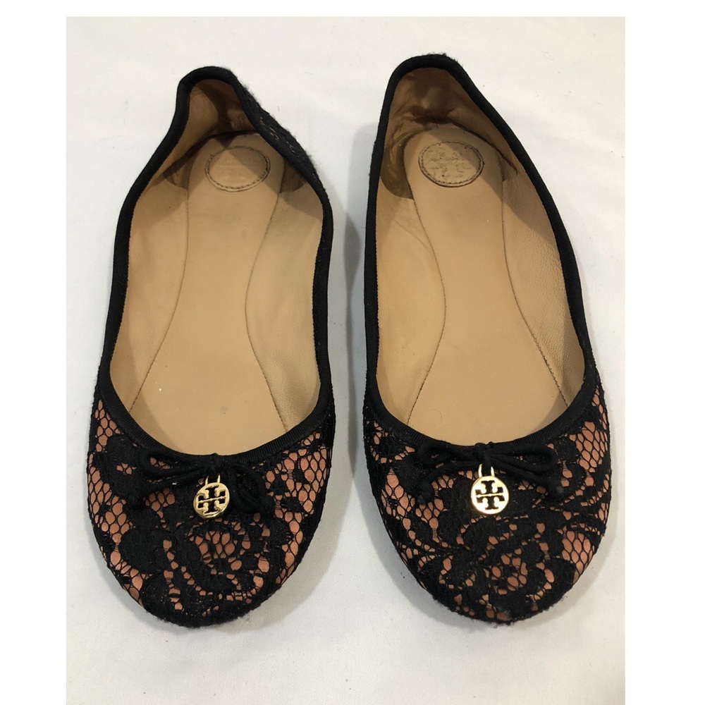Tory Burch flats pink n black